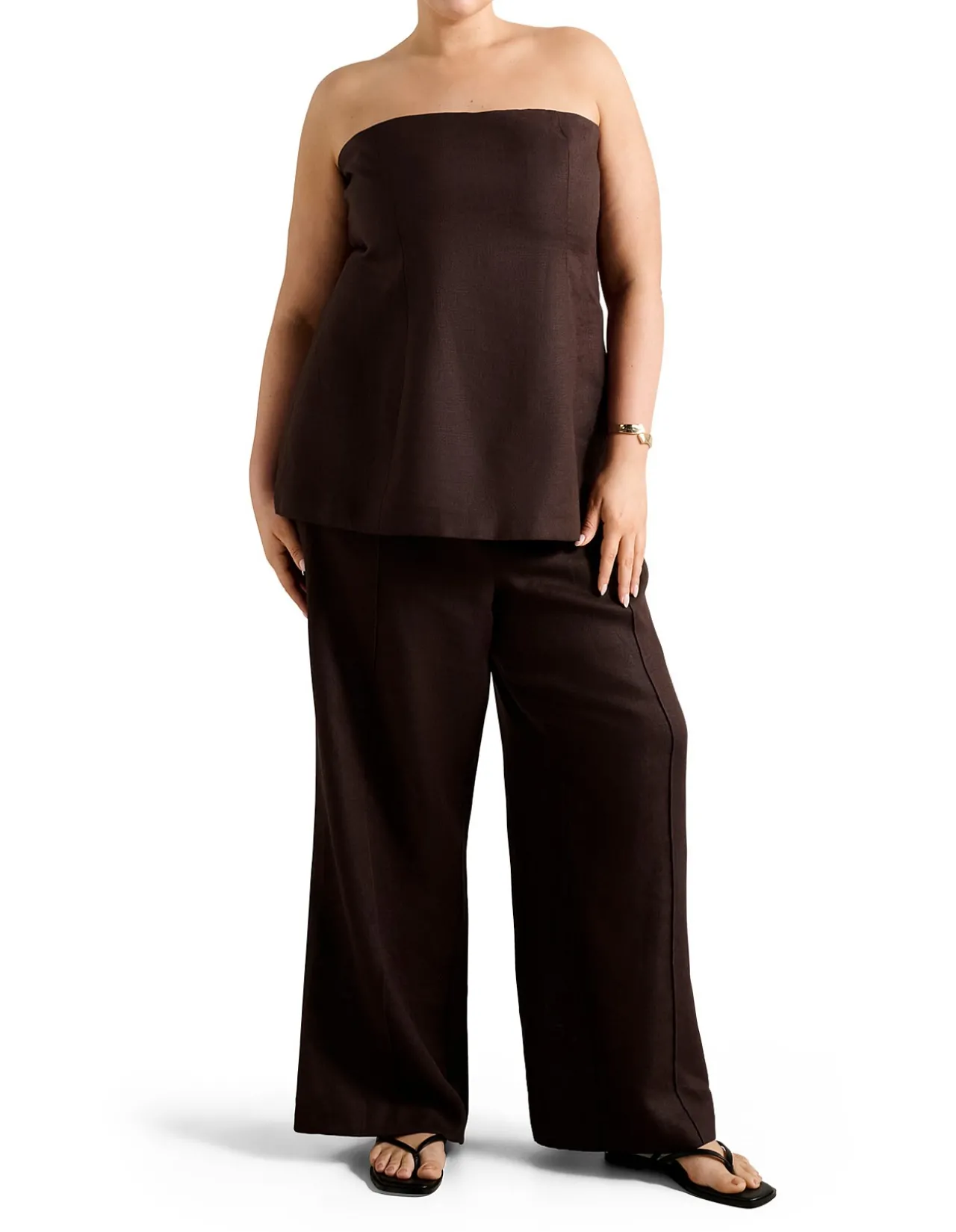 POSEY CURVE LINEN WIDE LEG PANTS