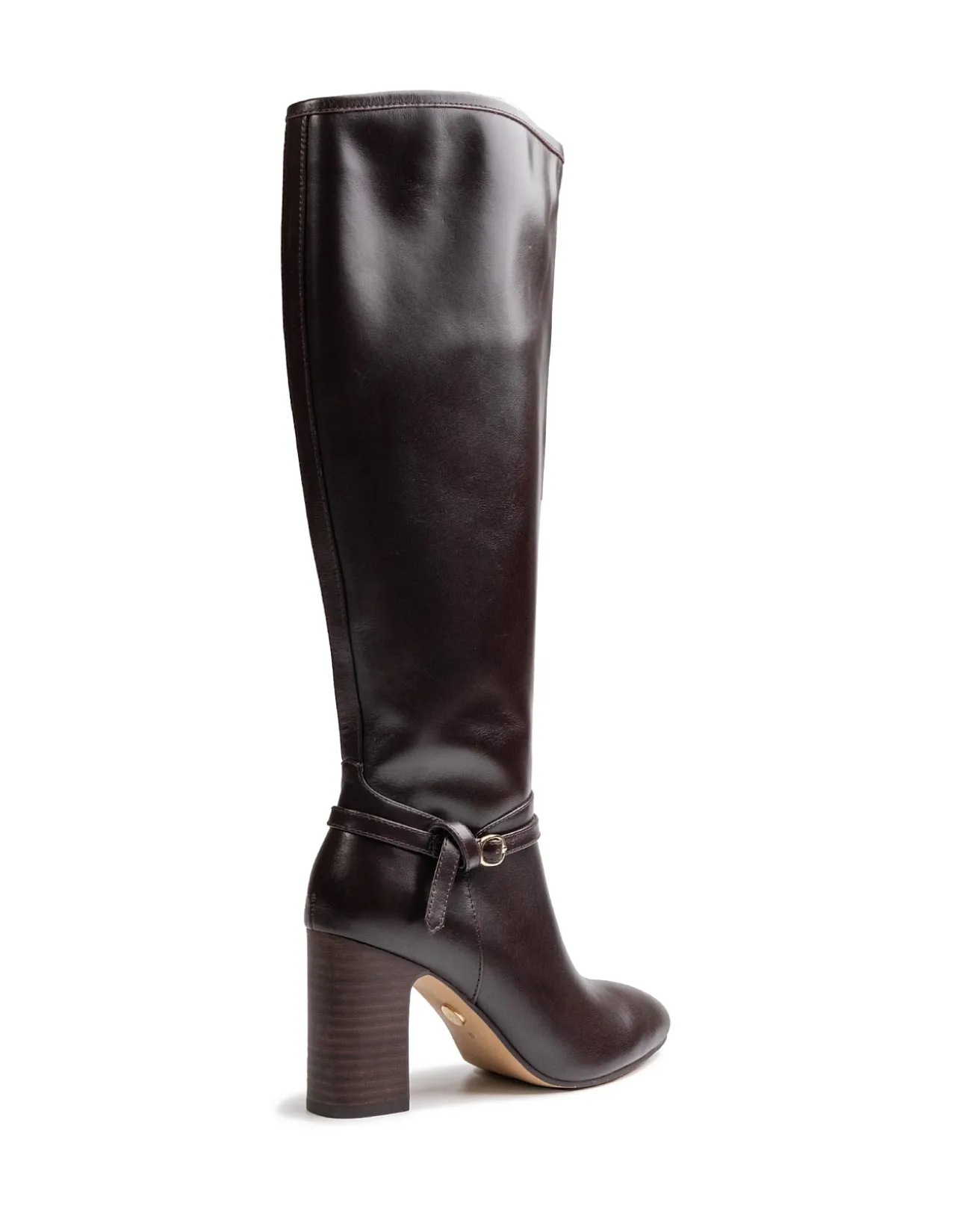 Presley Dark Brown Leather Knee High Boot