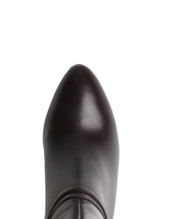 Presley Dark Brown Leather Knee High Boot