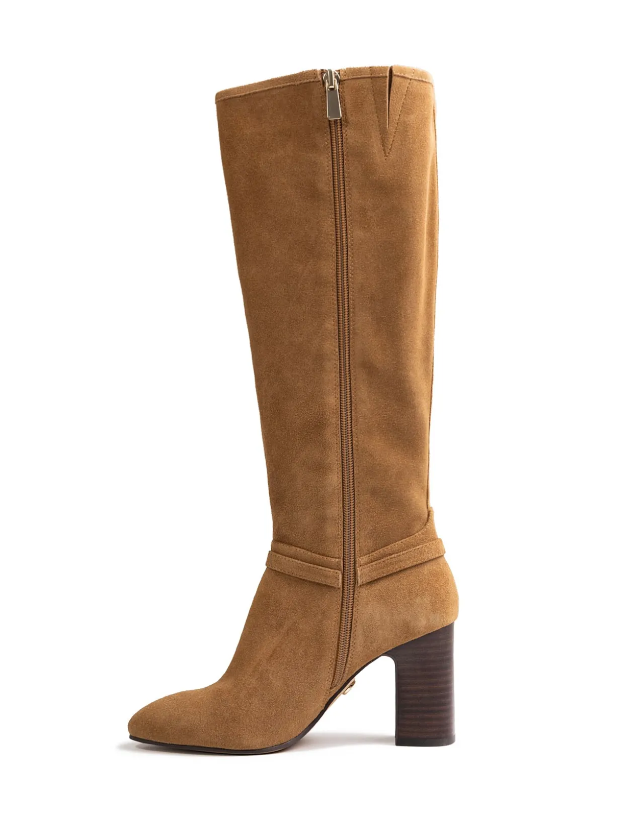 Presley Nutmeg Suede Leather Knee High Boot