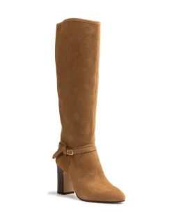 Presley Nutmeg Suede Leather Knee High Boot