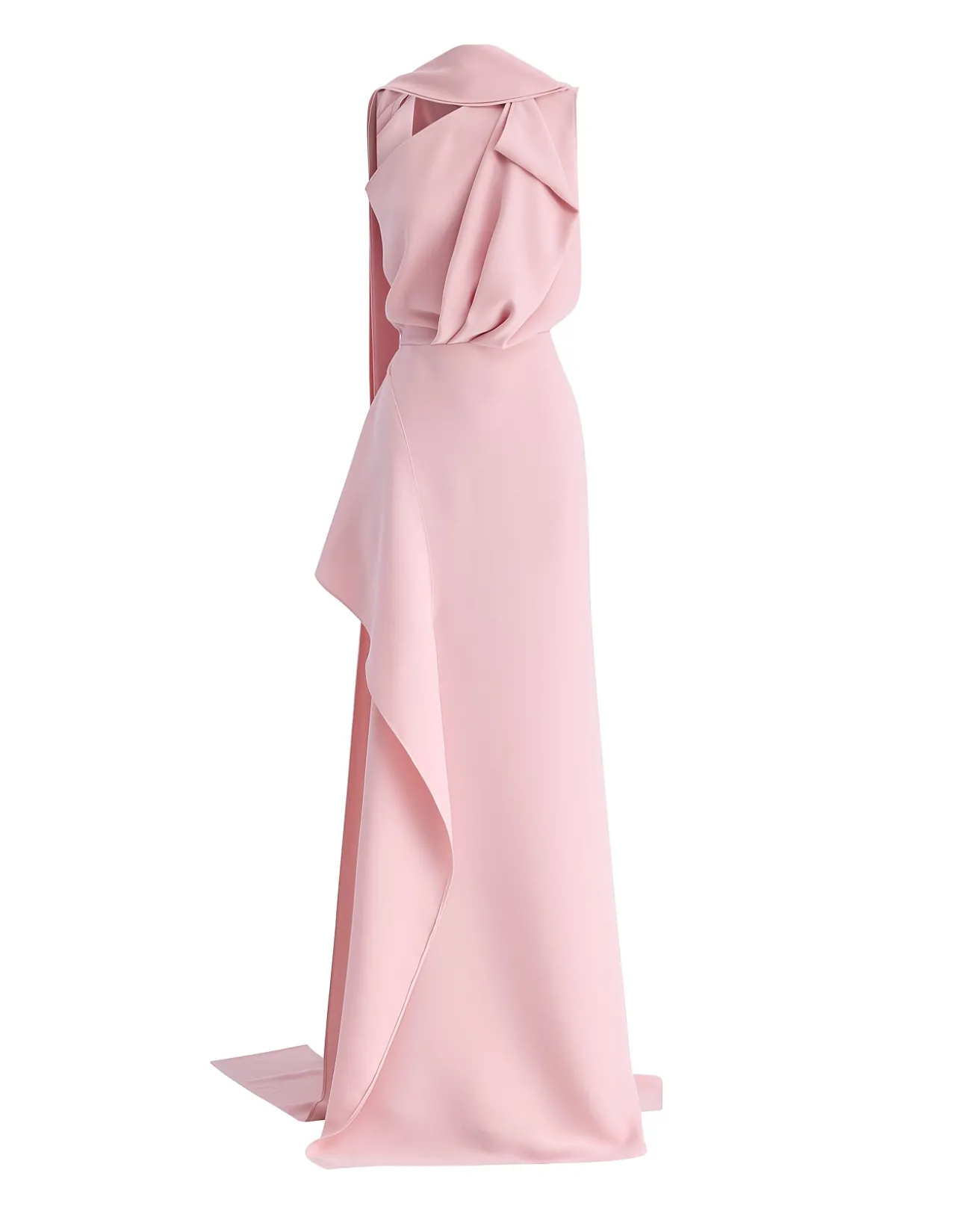 PRIORITY HIGH NECK ASYMMETRIC GOWN