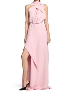 PRIORITY HIGH NECK ASYMMETRIC GOWN