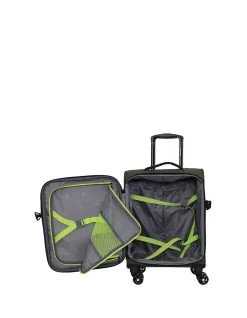 Pro Soft Shell 54cm Expandable Small Carry-On Suitcase Khaki