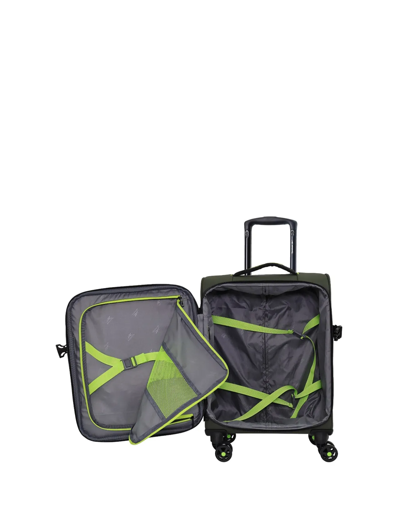 Pro Soft Shell 54cm Expandable Small Carry-On Suitcase Khaki