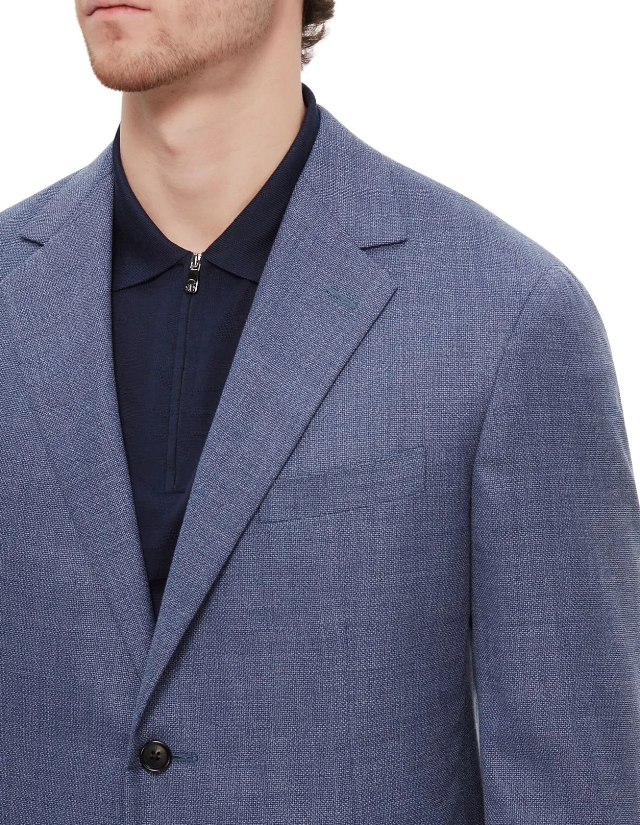 Prospect Light Hopsack Wool 110's Natural Stretch Jacket