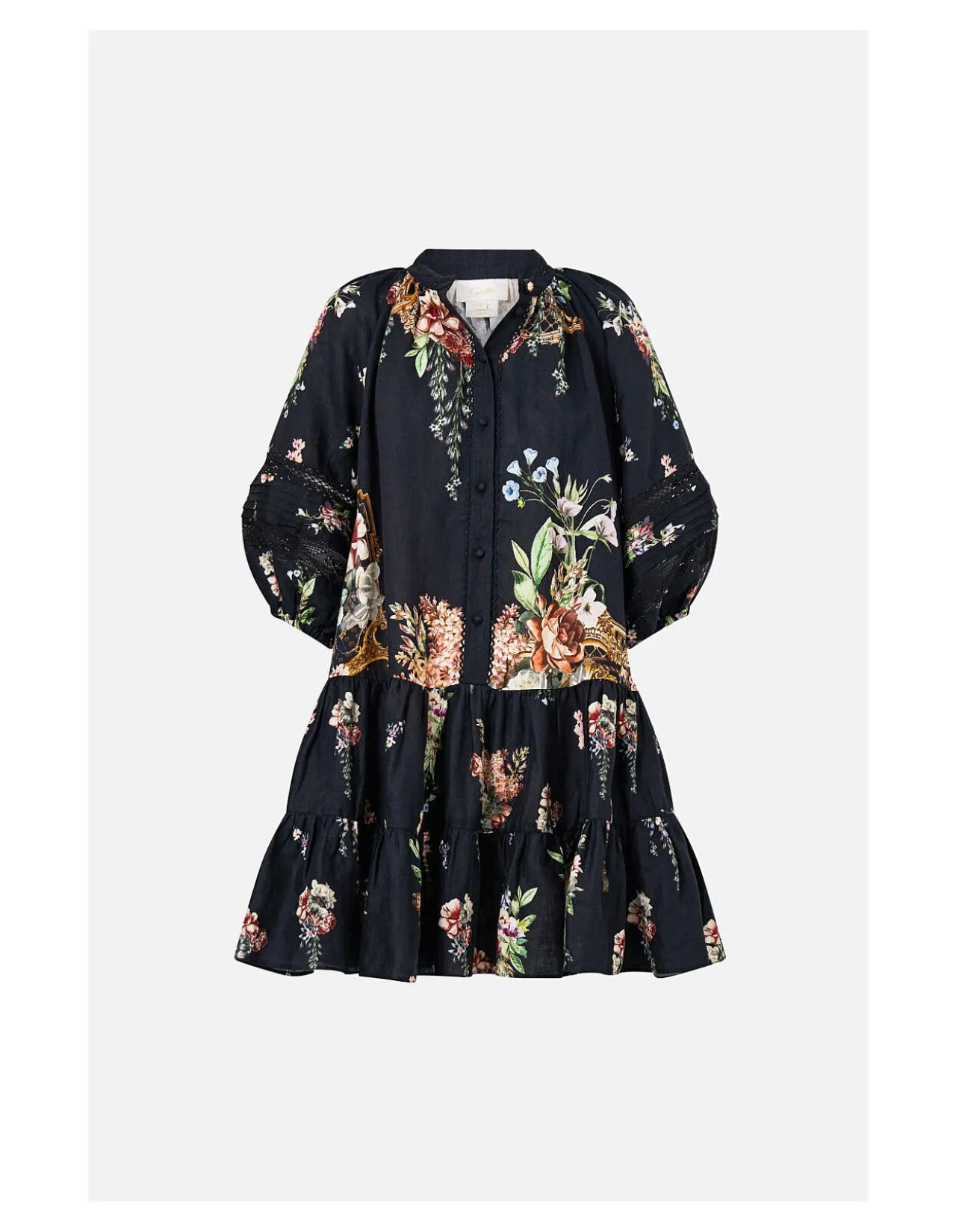 PUFF SLEEVE SHIRT DRESS