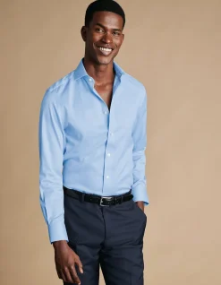Puppytooth non-iron twill classic fit shirt
