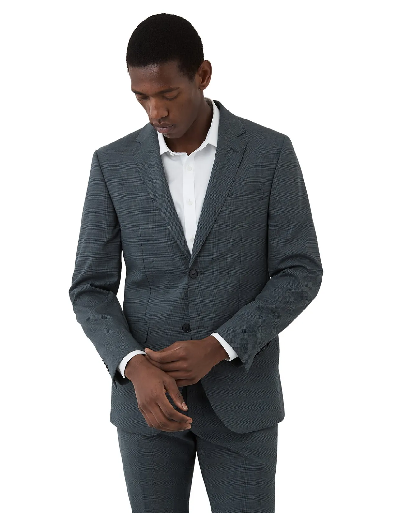 PUPPYTOOTH NOTCH LAPEL SUIT JACKET