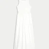 Pure Cotton Shirred Waisted Maxi Dress