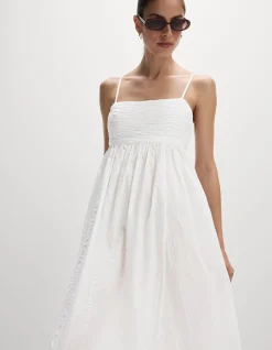 Pure Cotton Square Neck Maxi Beach Dress