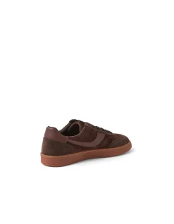 Querlah Contrast Lace Up Suede Trainers