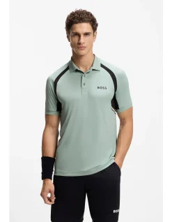 Quick-dry slim-fit polo shirt with four-way stretch