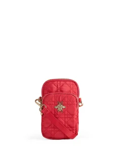 Quilted Phone Bag - Crimson