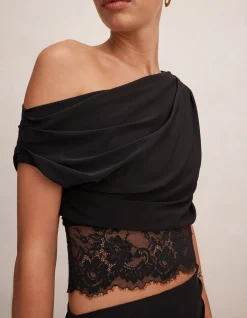 QUINN TIPPED LACE TOP