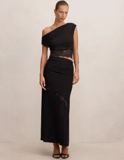 QUINN TIPPED LACE TOP