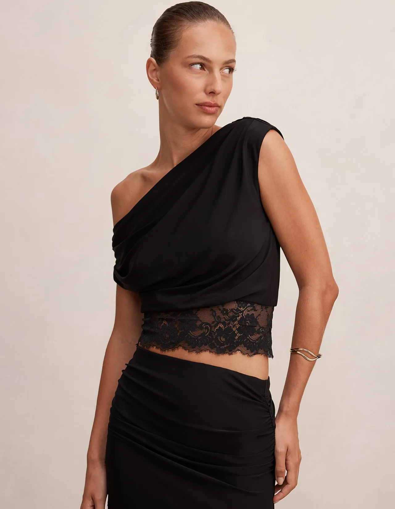 QUINN TIPPED LACE TOP