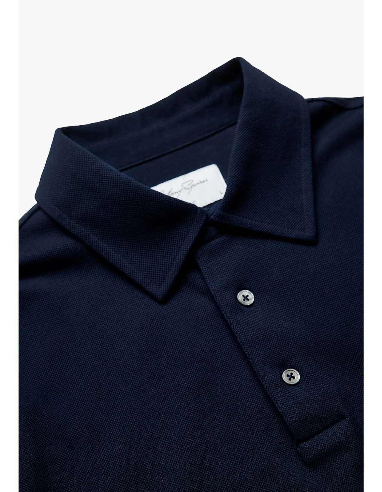 RAFFA NAVY BLUE KNITTED POLO