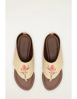RAFFIA ICONS FLAT SANDAL
