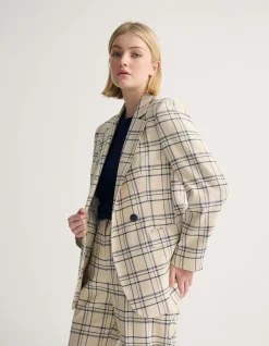 RAFFI CHECKED SUIT JACKET