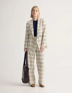 RAFFI CHECKED SUIT JACKET