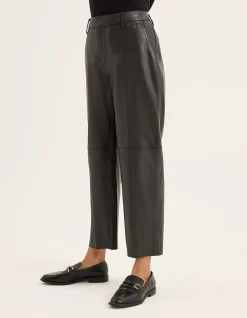 Raw Hide Pant with Sleek Design and Zip Closure