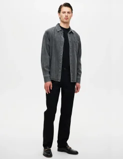 Ray Straight Sharp Black Stretch Jeans