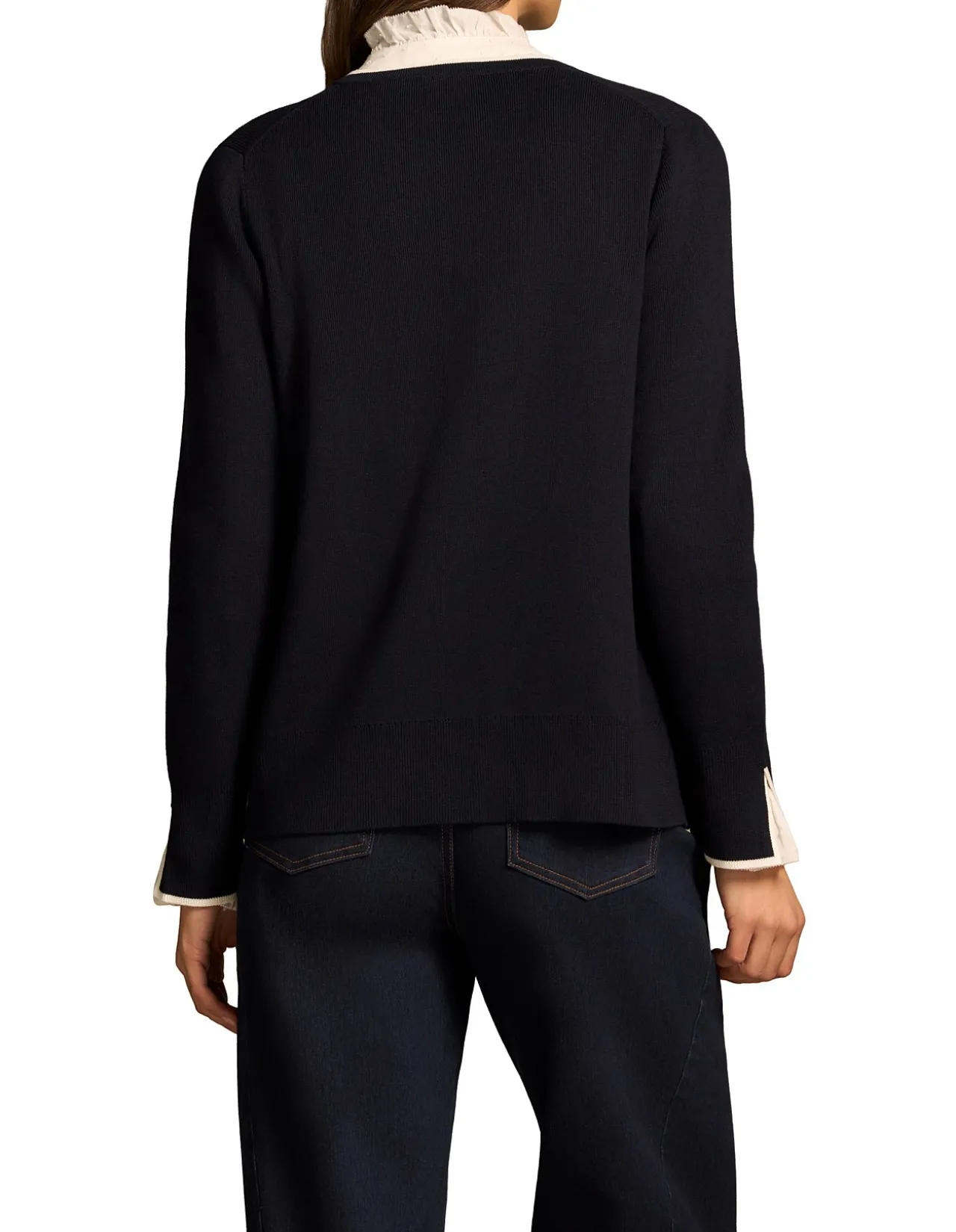 RE - CONTRAST RIB CARDIGAN
