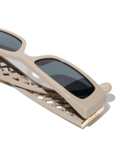 Rectangle BEIGE DARK GREY Sunglasses