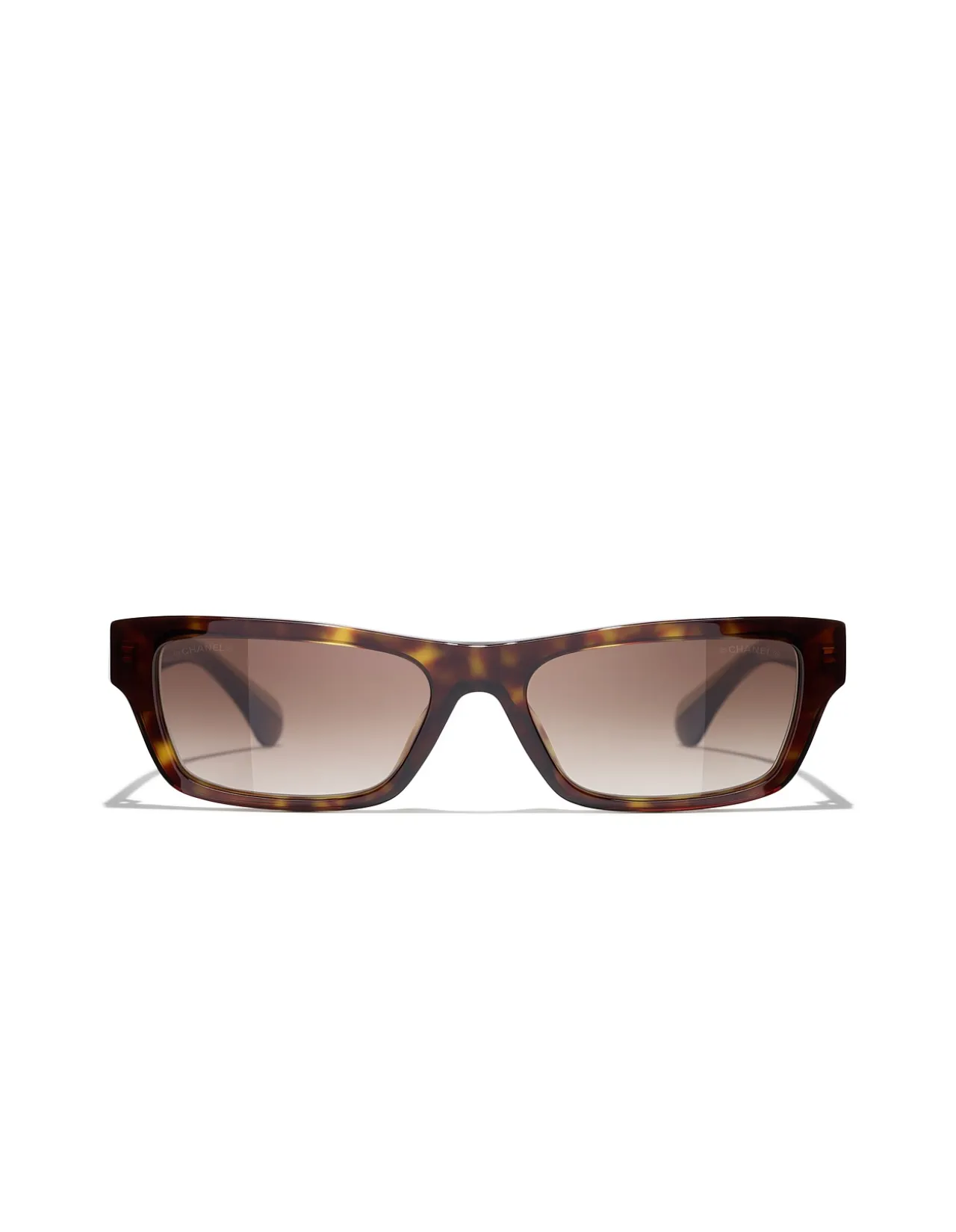 Rectangle Dark Havana Gradient Sunglasses
