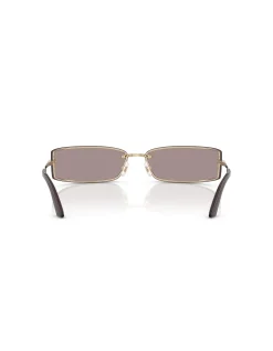 Rectangle PALE GOLD LIGHT PURPLE BROWN Sunglasses