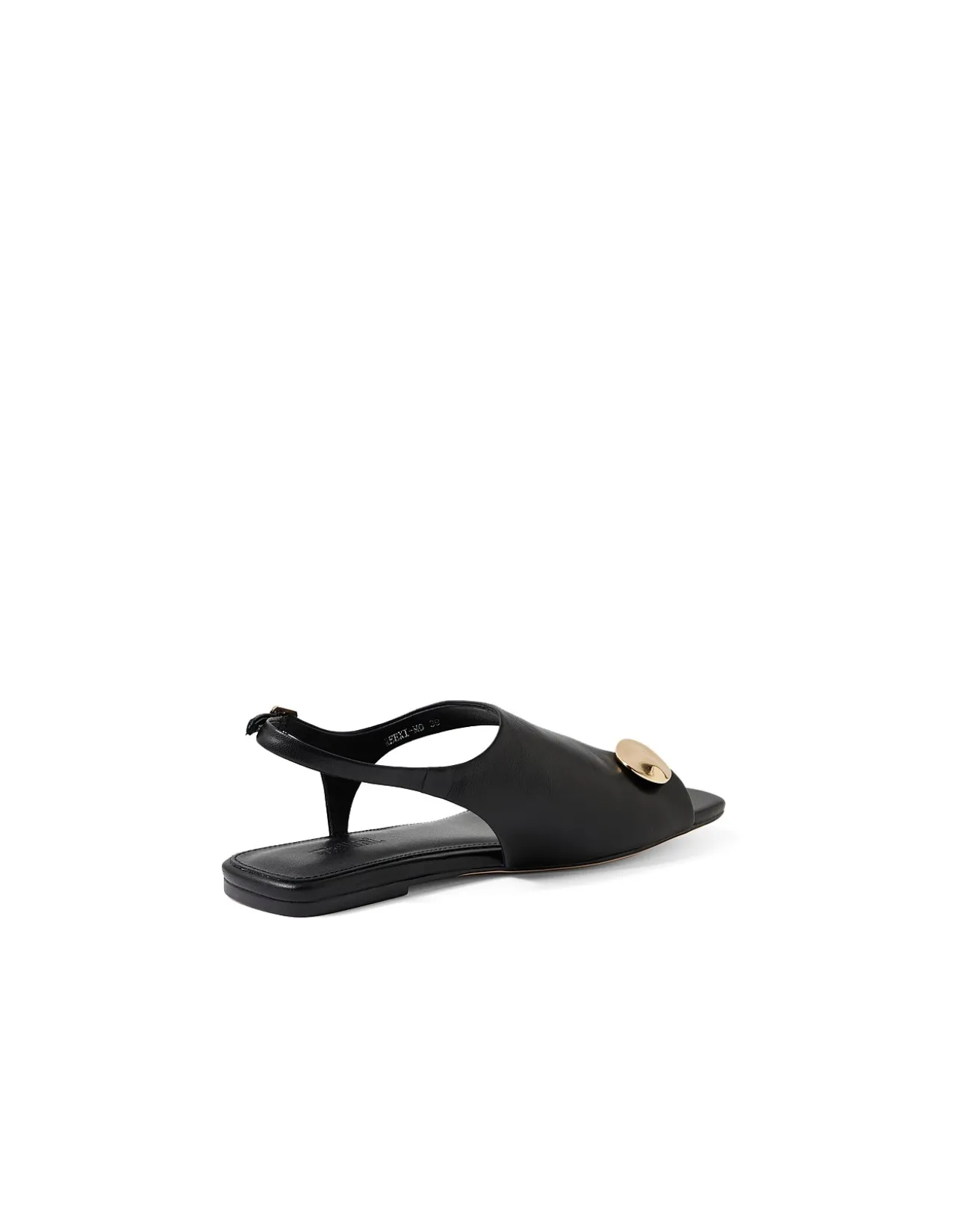 REEXI Gold Disc Leather Sandals