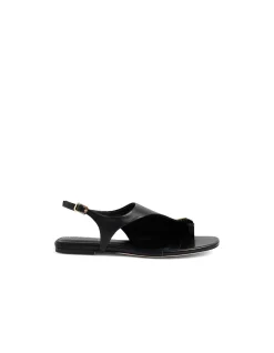 REEXI Gold Disc Leather Sandals