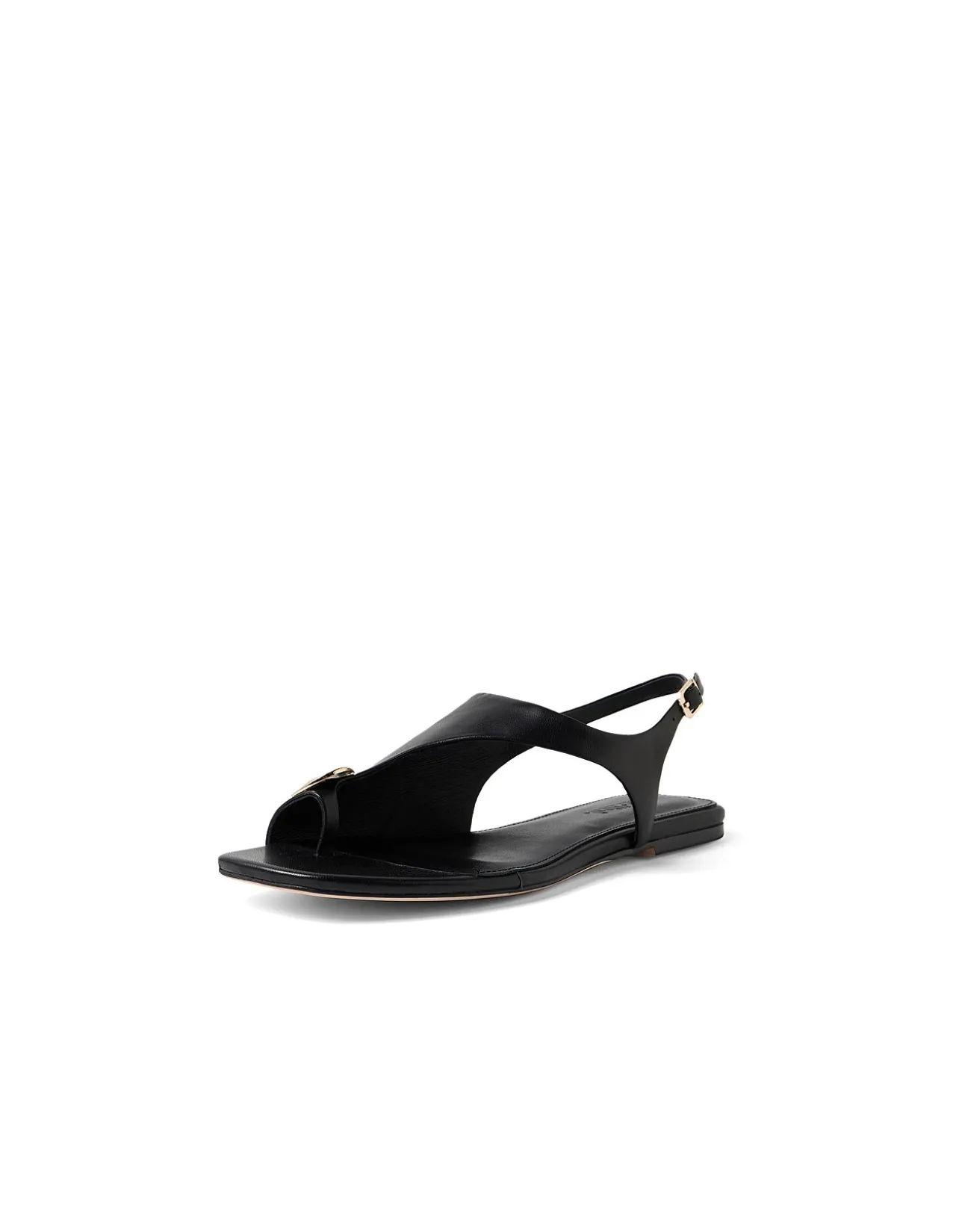 REEXI Gold Disc Leather Sandals