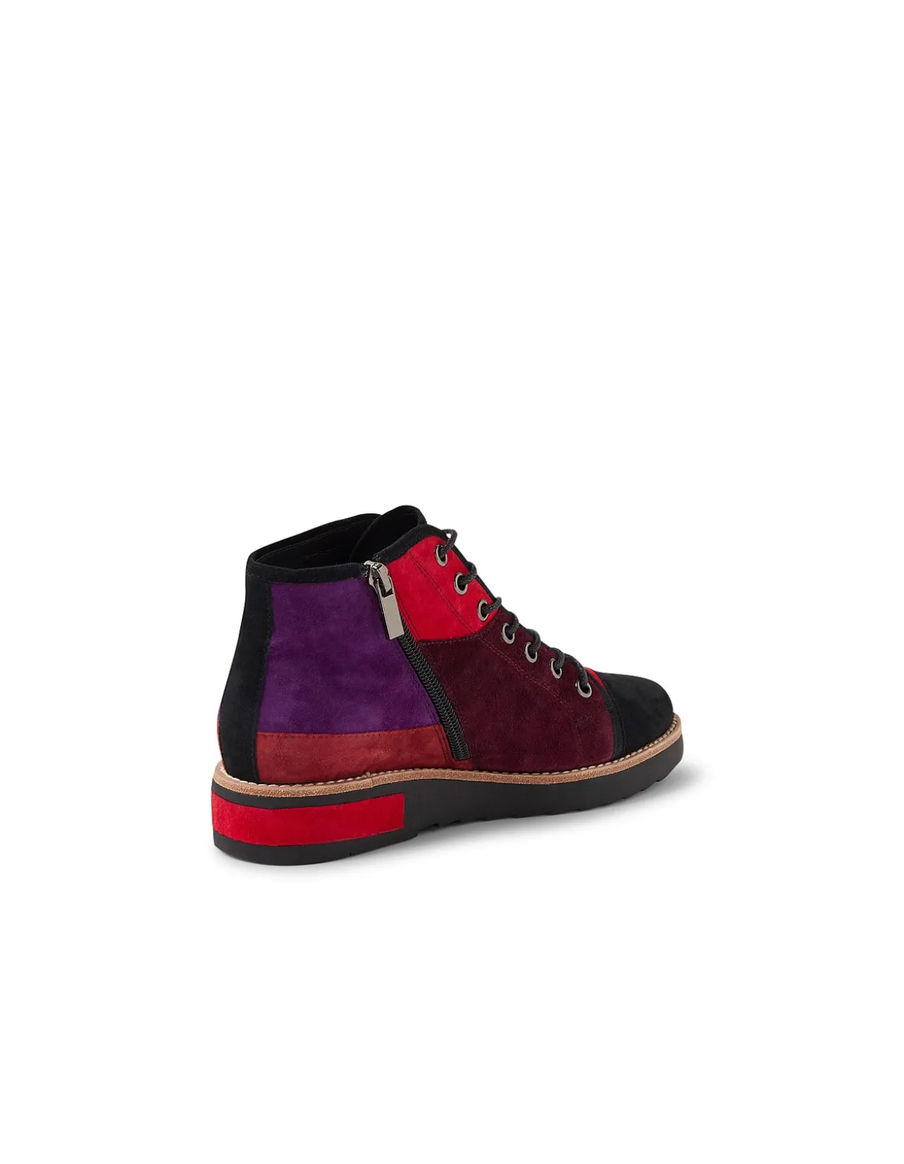 Regine Bold Colour Block Lace Up Boots