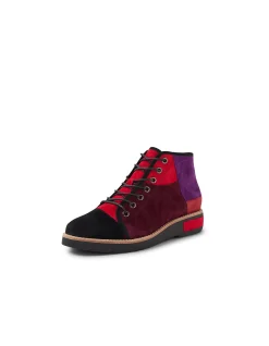 Regine Bold Colour Block Lace Up Boots