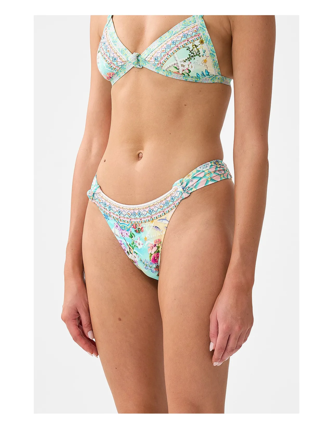 REGULAR BIKINI BOTTOM WITH RUCHED KNOT SIDES
