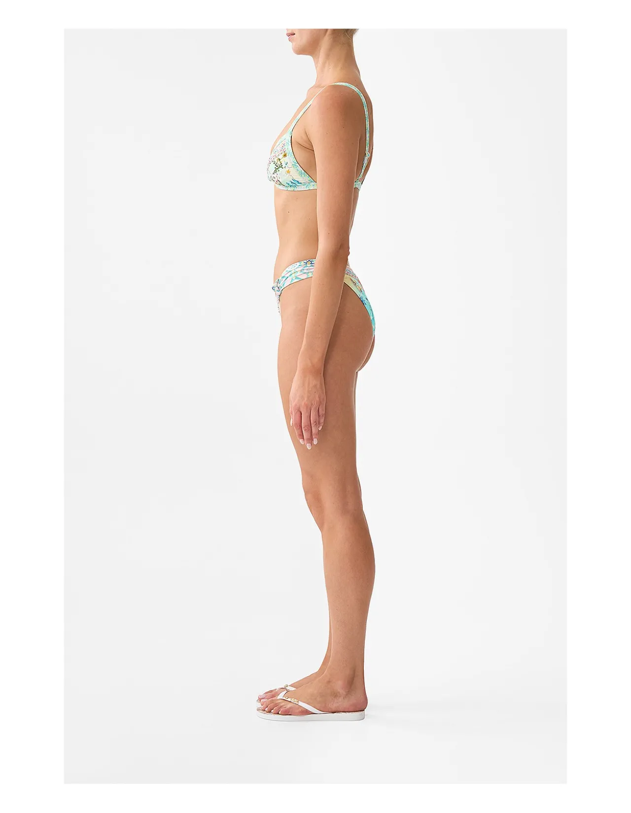 REGULAR BIKINI BOTTOM WITH RUCHED KNOT SIDES