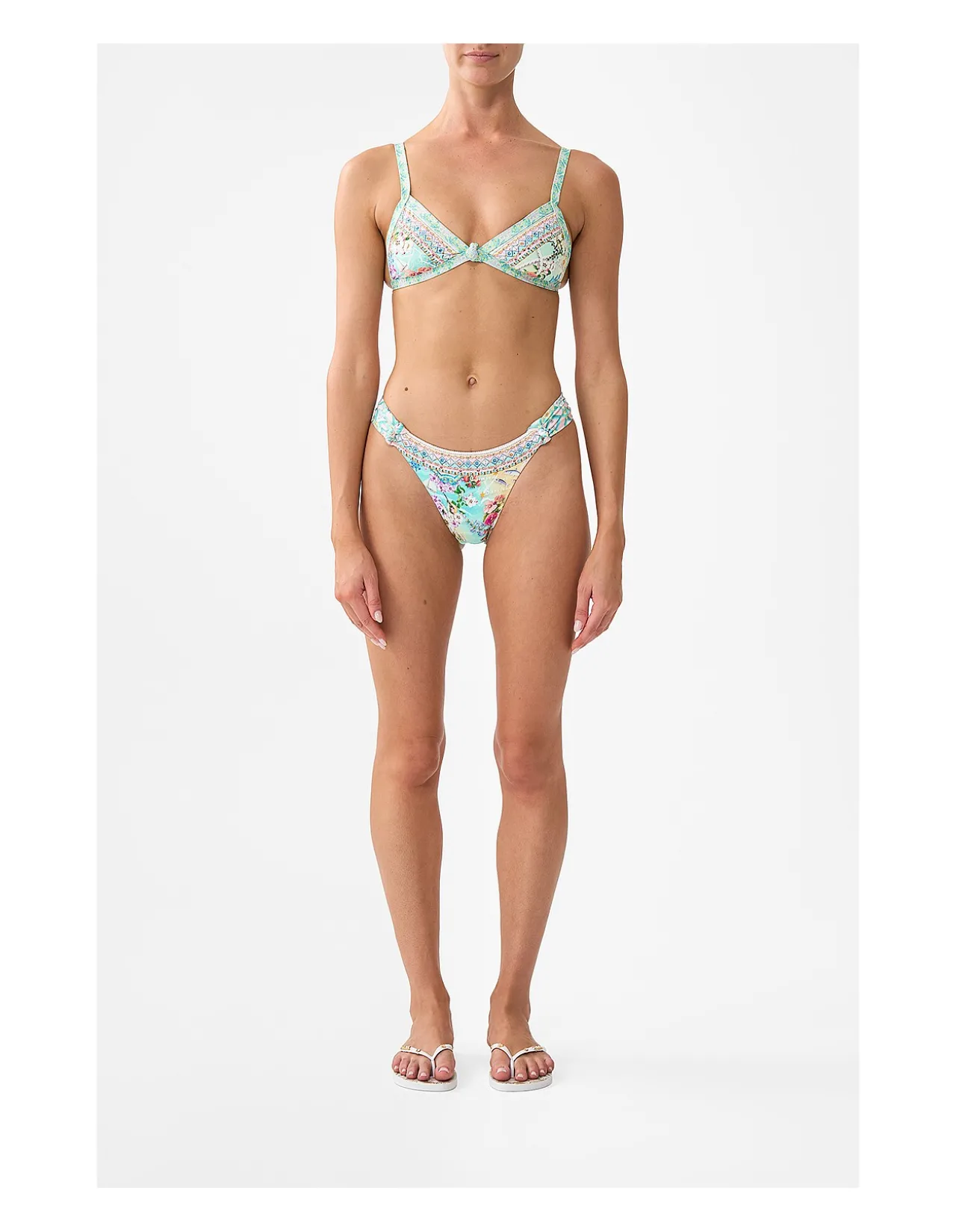 REGULAR BIKINI BOTTOM WITH RUCHED KNOT SIDES