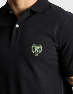 REGULAR FIT EMBROIDERED CREST PIQUE POLO