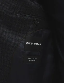 Regular Fit Herringbone Wool Jacket