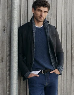 Regular Fit Herringbone Wool Jacket