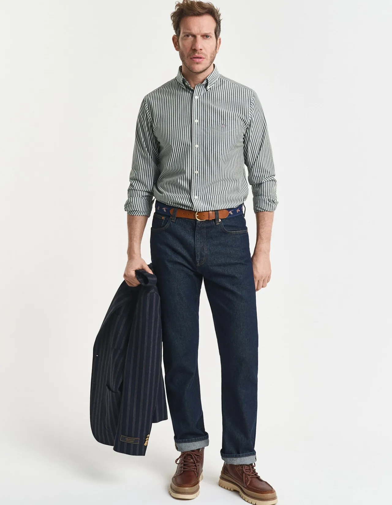 Regular Fit Striped Poplin Shirt