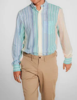 Regular Fit Voile Multi Striped Shirt