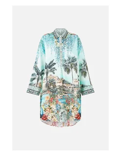 RELAXED HIGH LOW SHIRT DRESS