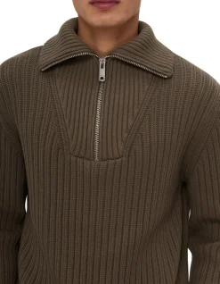 Relaxed Fit Half-Zip Sweater