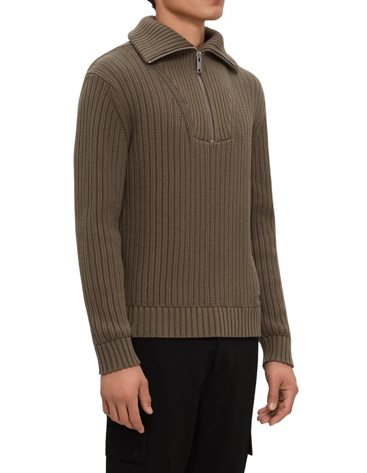 Relaxed Fit Half-Zip Sweater