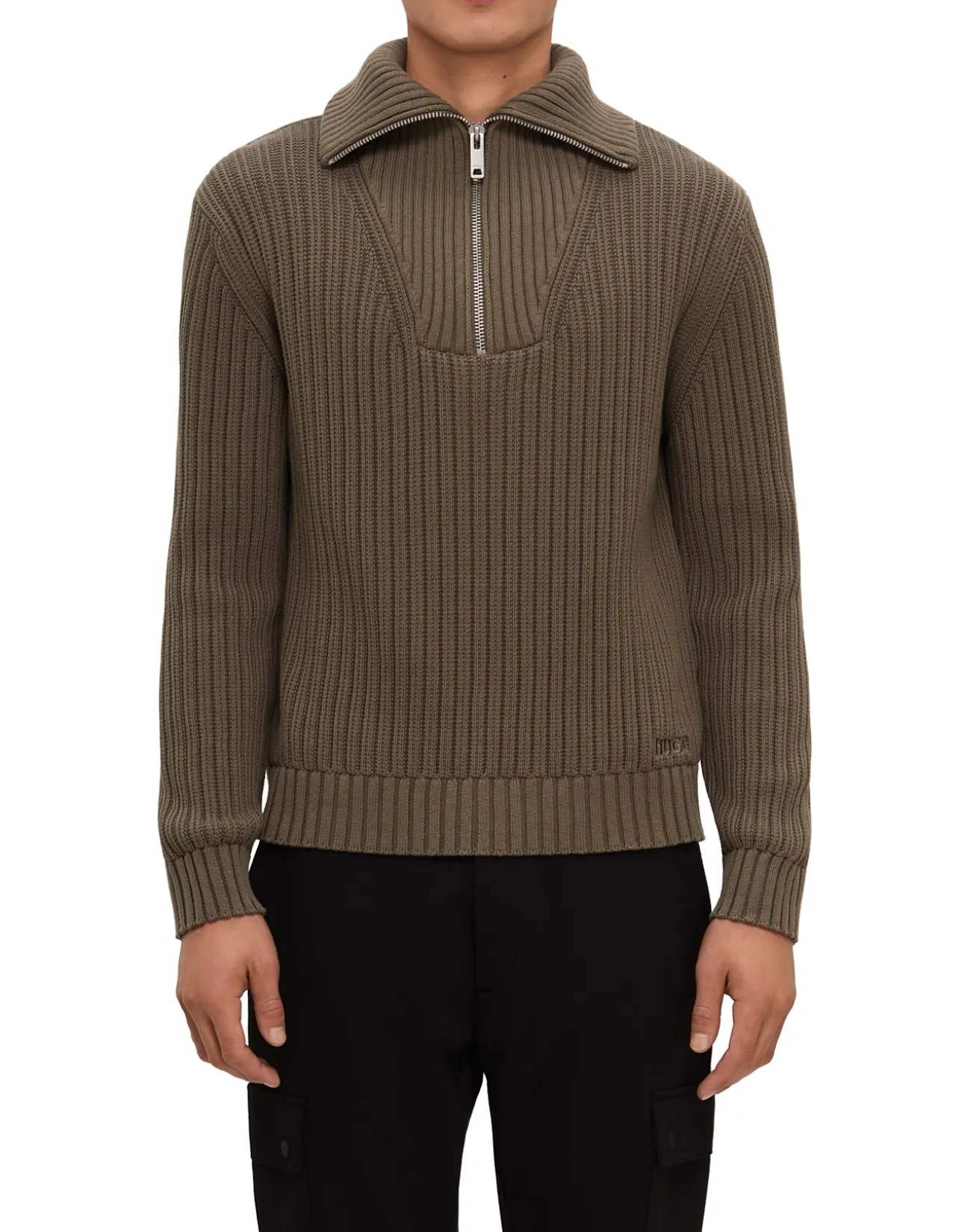 Relaxed Fit Half-Zip Sweater