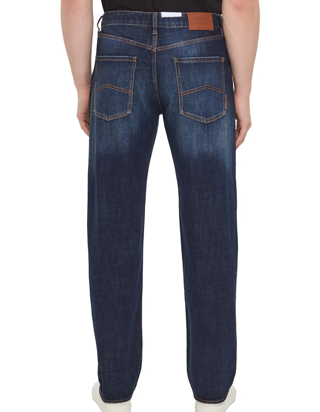 Relaxed Straight Mid Blue Denim Jeans