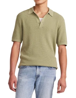 RELAXED TEXTURED KNIT POLO